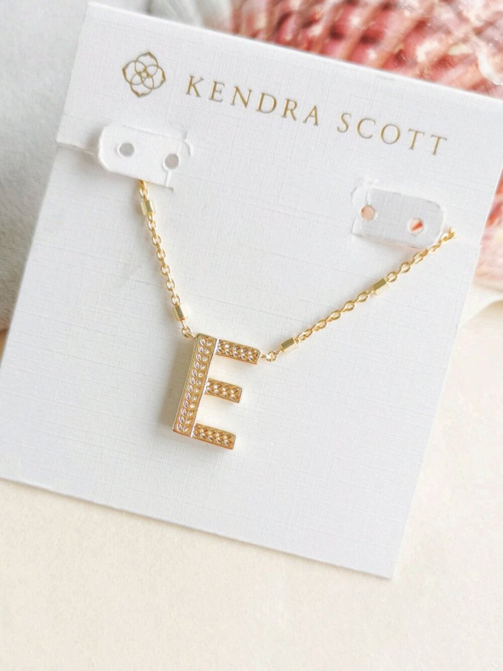 Kendra Scott Letter E Pendant Necklace